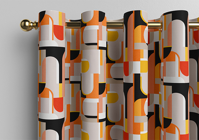 Archways, Orange - Made to Measure Curtains - Image 12